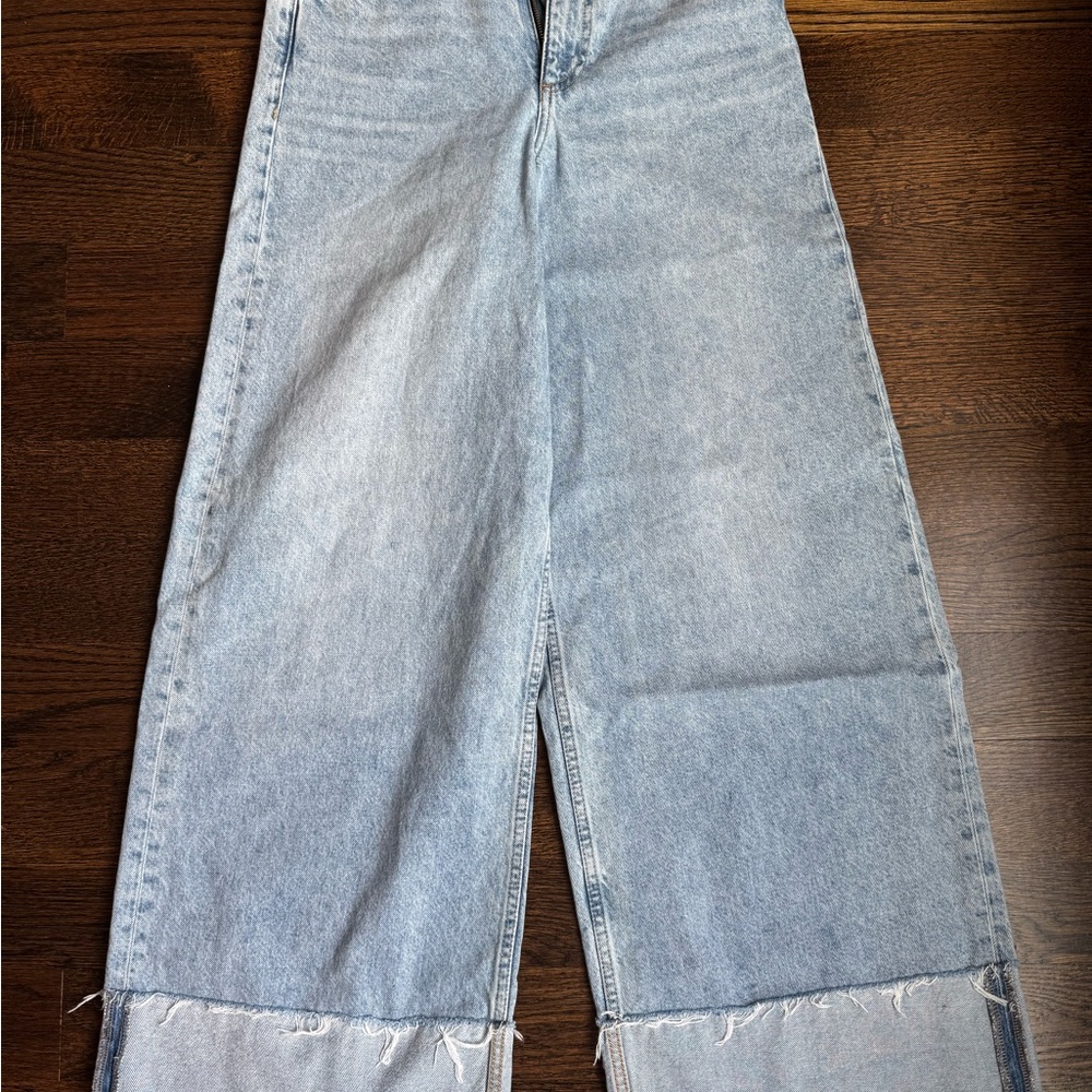 rag & bone Light Blue Wide Legged Jeans
